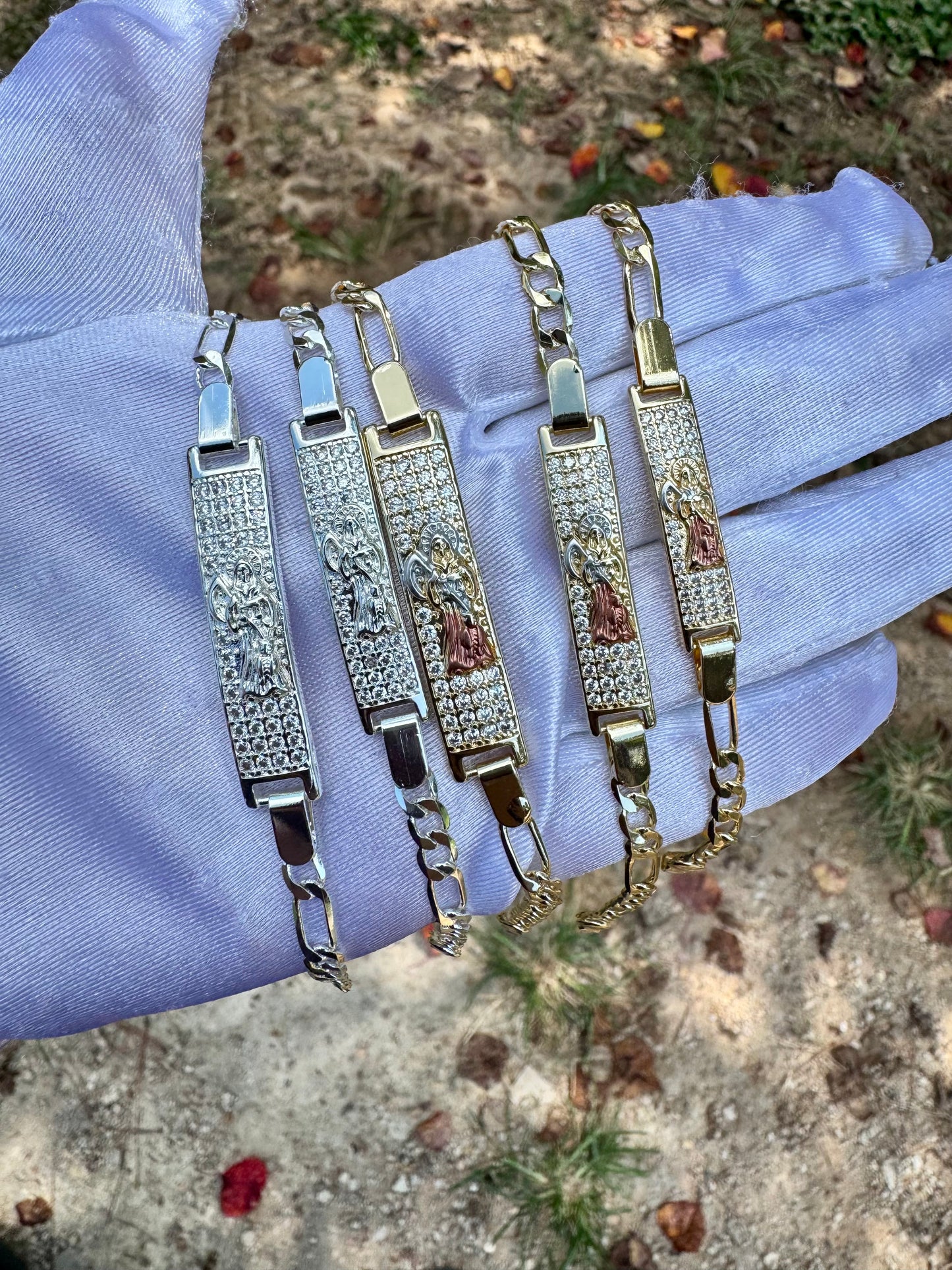 Santa Muerte Diamond Bracelet Esclava