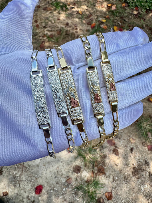 Santa Muerte Diamond Bracelet Esclava