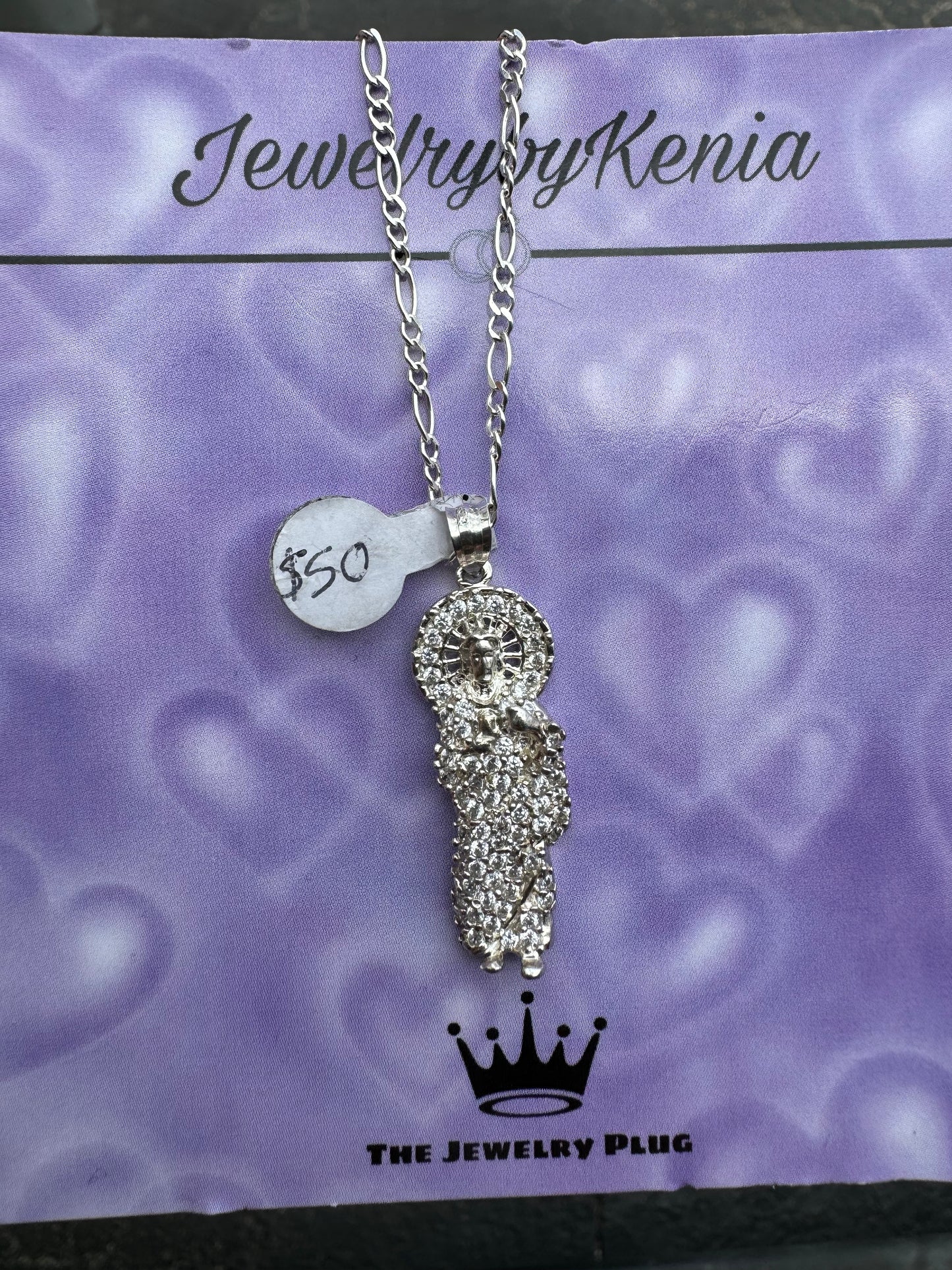 Small Iced Out San Judas Pendant