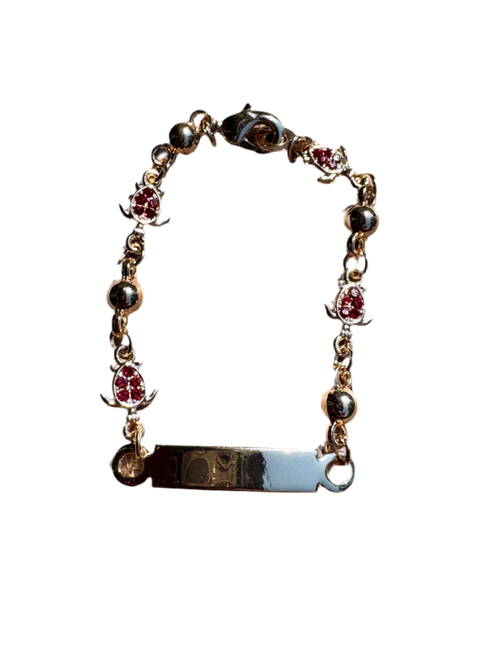 Red Turtles Baby Bracelet Esclava