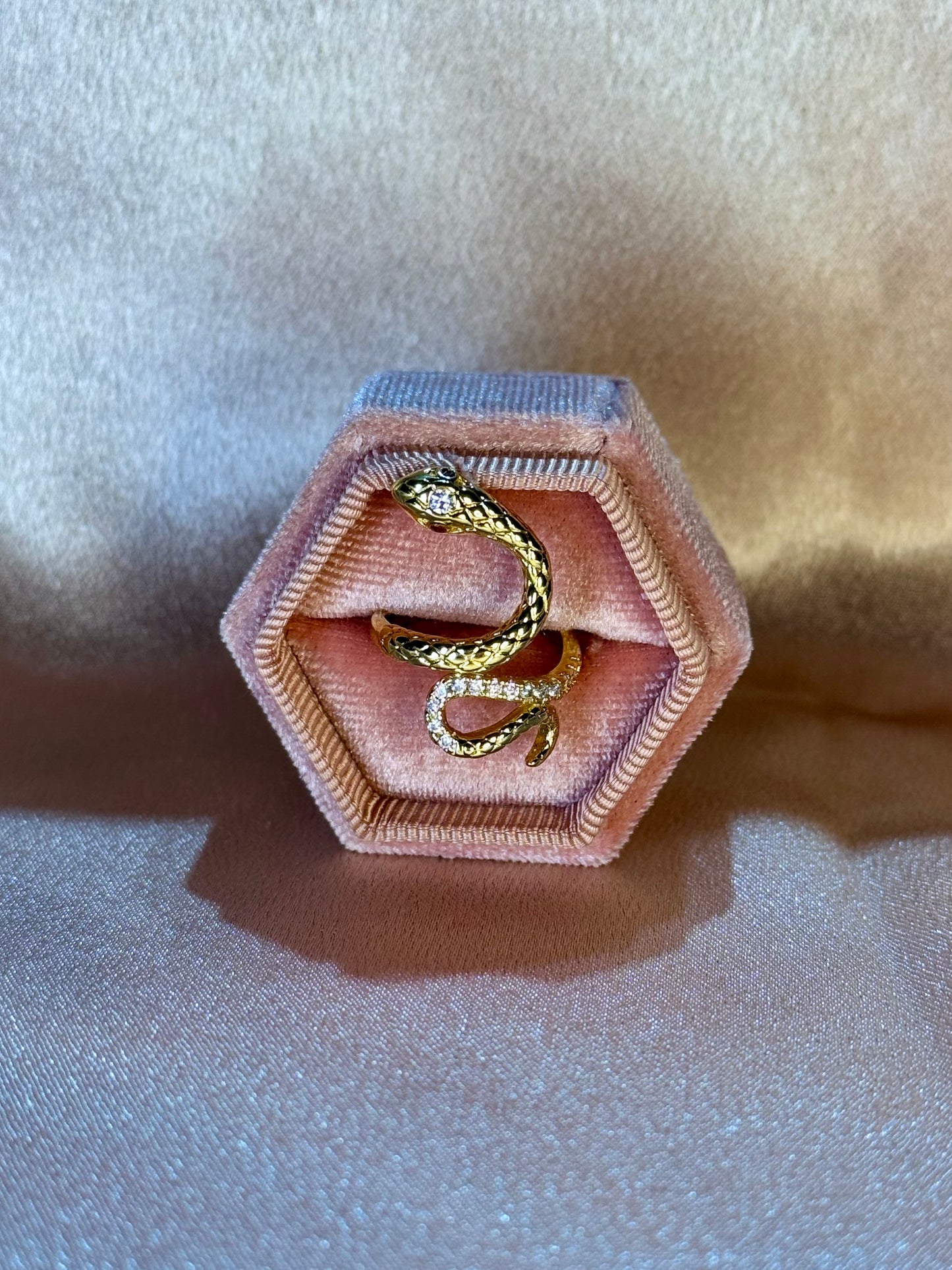 Golden Snake Adjustable Ring