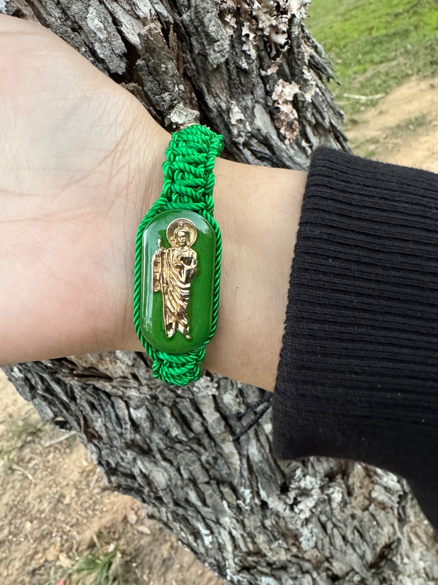 San Judas green Bracelet