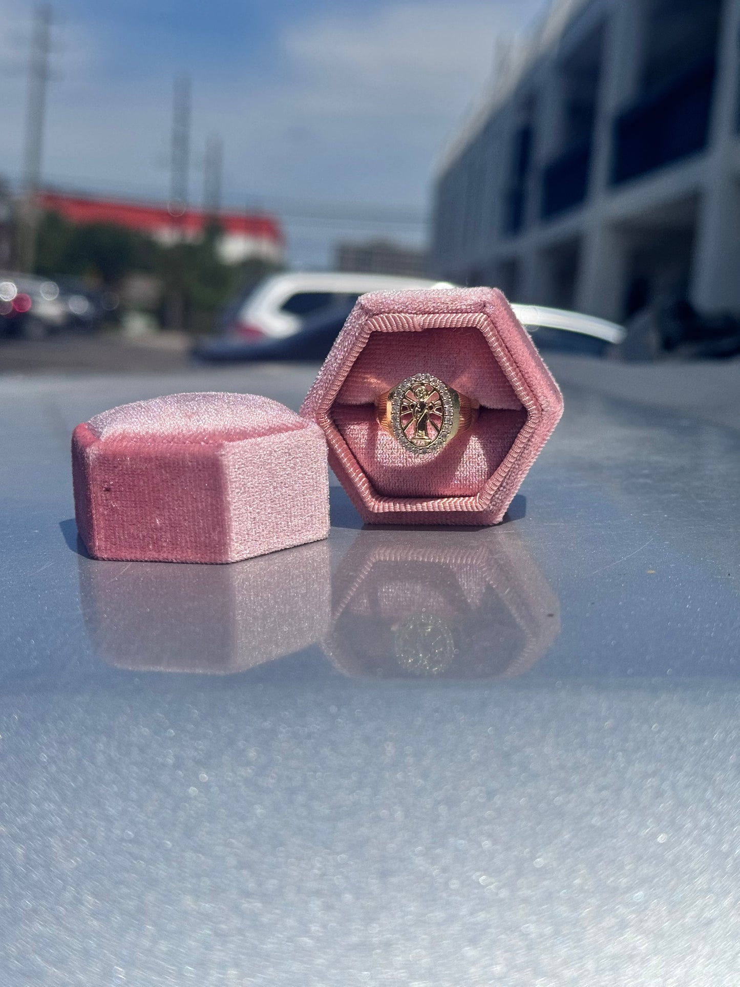 Santa Muerte Open Ring