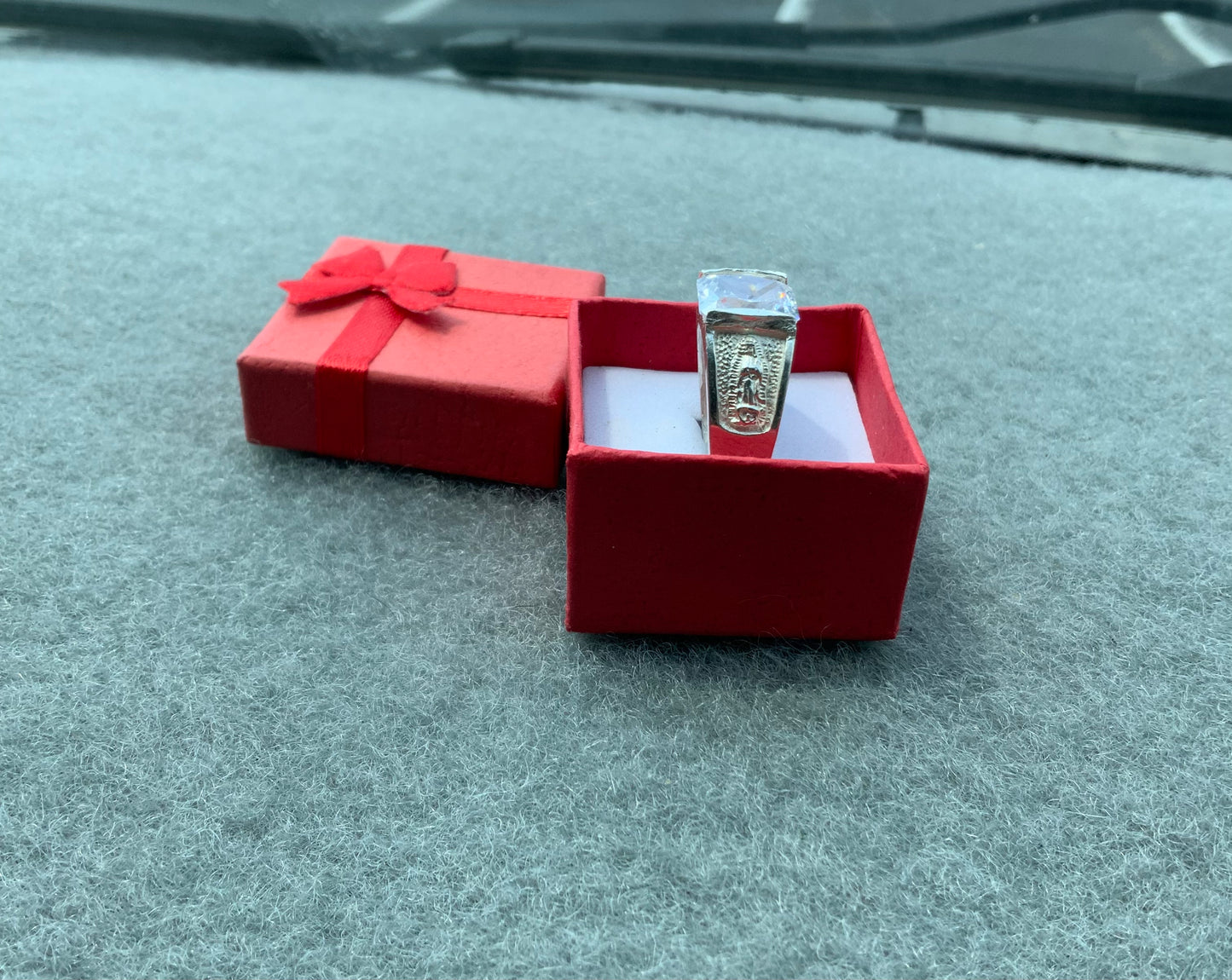 Clear Stone Virgencita Ring (Size 10)