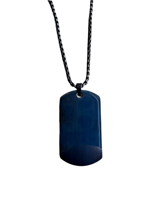 Tag Black Adjustable Necklace