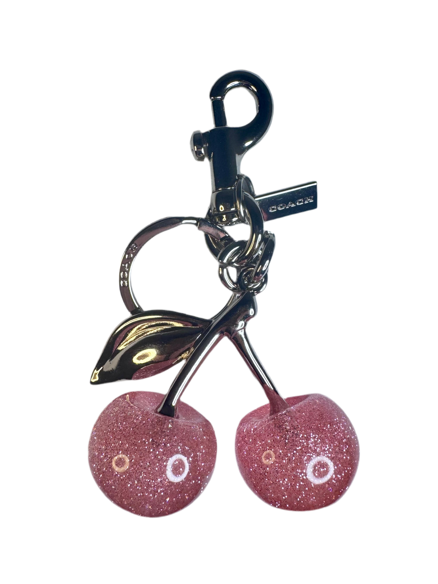 Luxury Pink/Silver Cherry Keychain