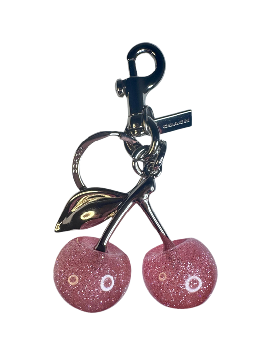 Luxury Pink/Silver Cherry Keychain