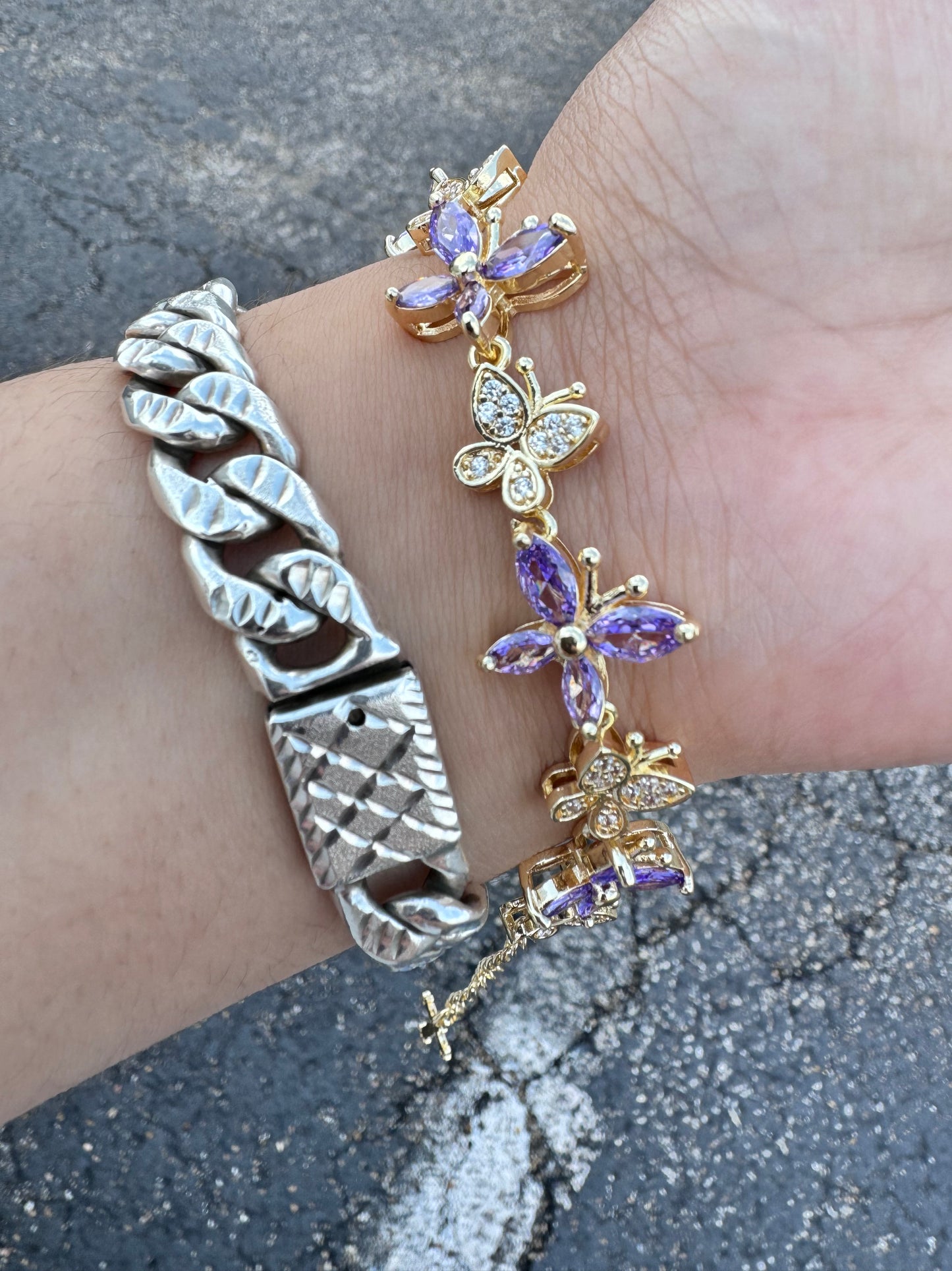 Violet Butterfly Blessing Bracelet