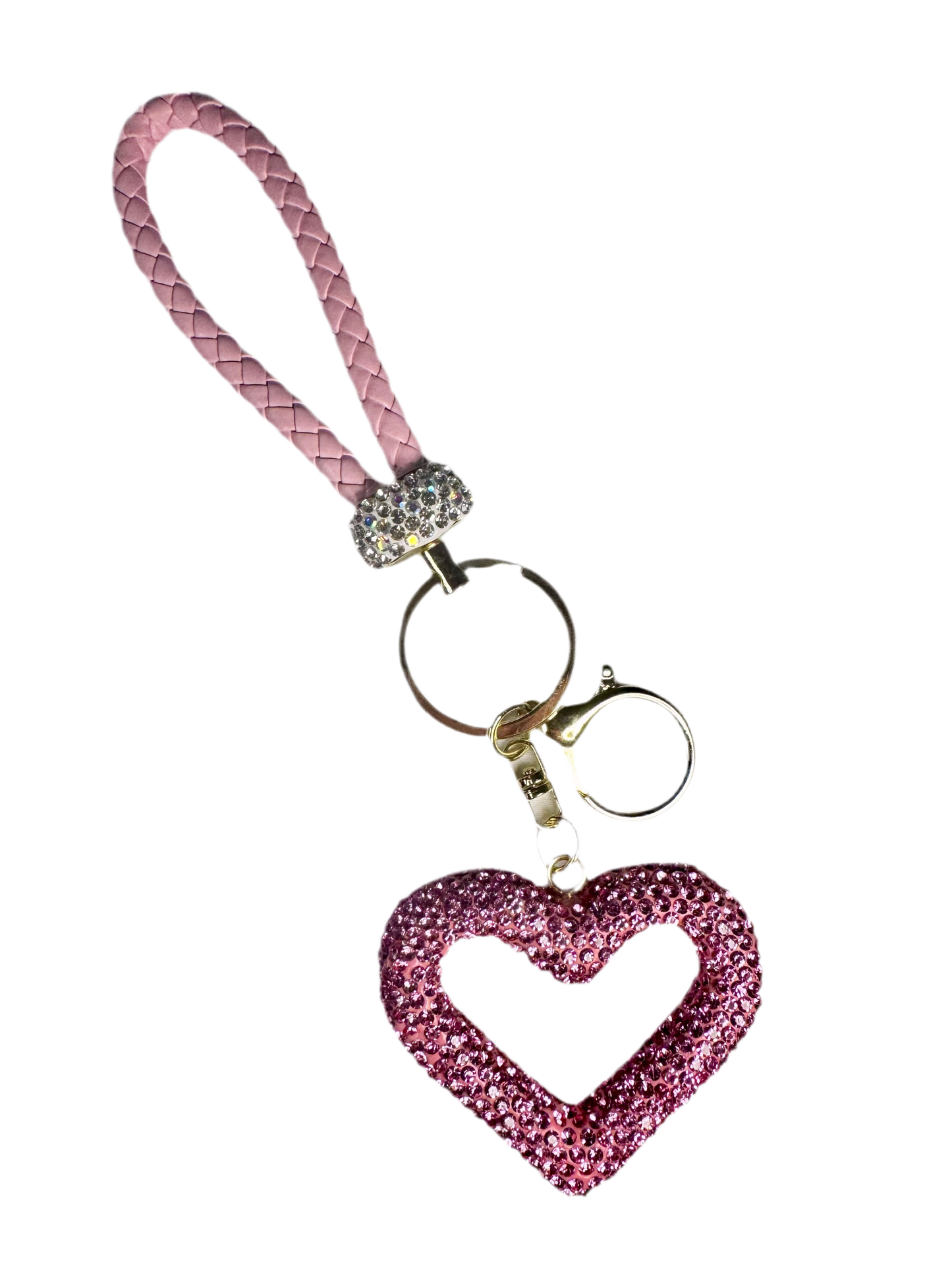 Pink Heart Keychain Wristlet