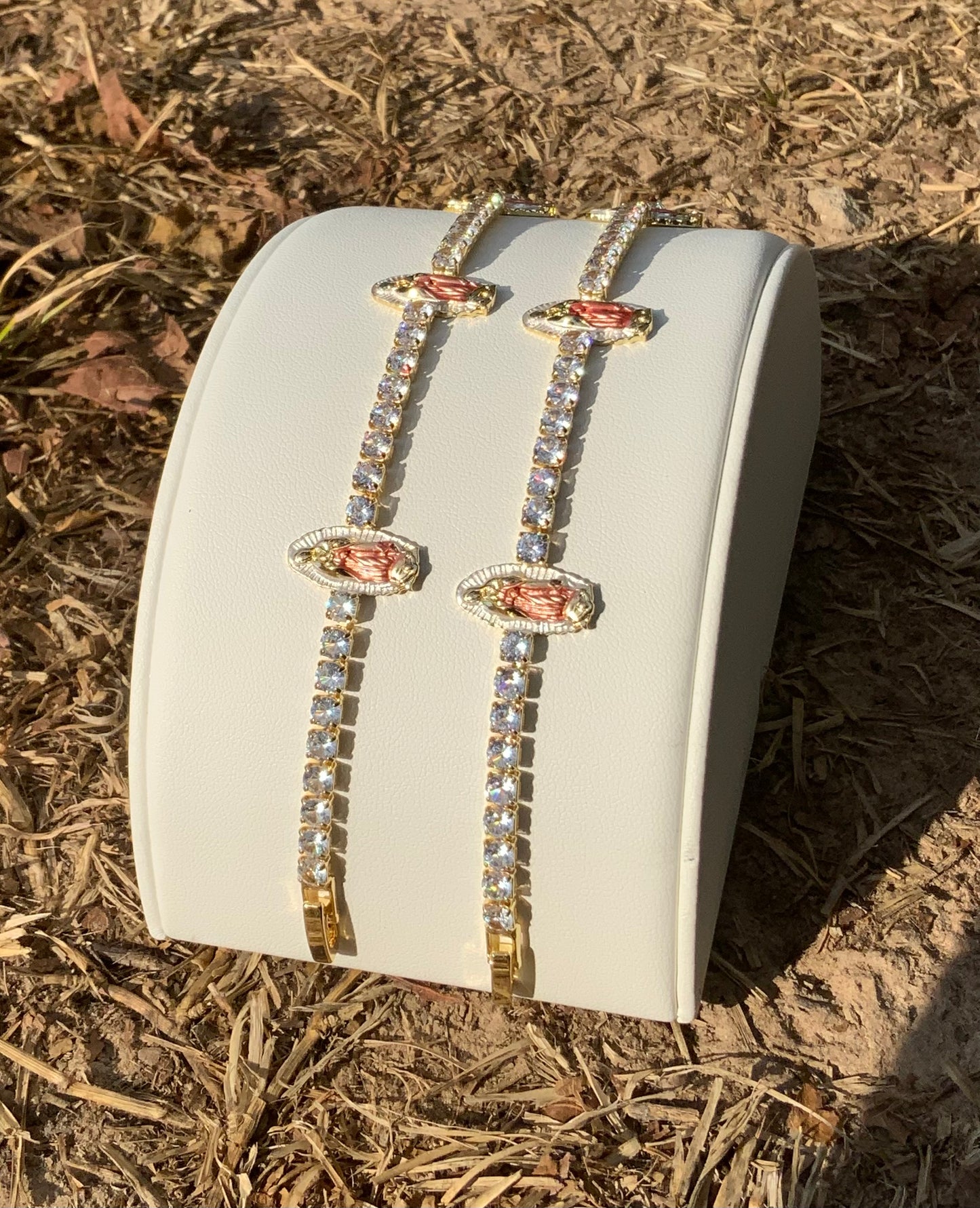 Virgencita Rose Gold Tennis Bracelet