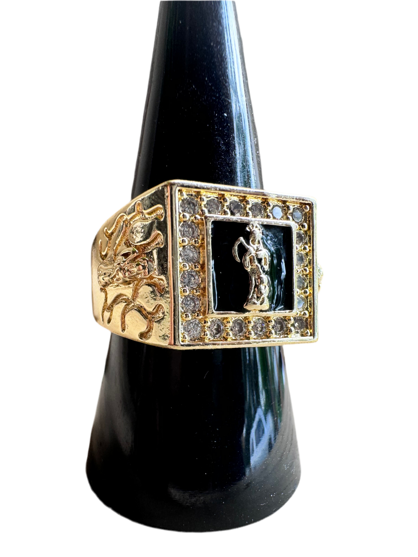 Santa Muerte Devotee For Him Ring