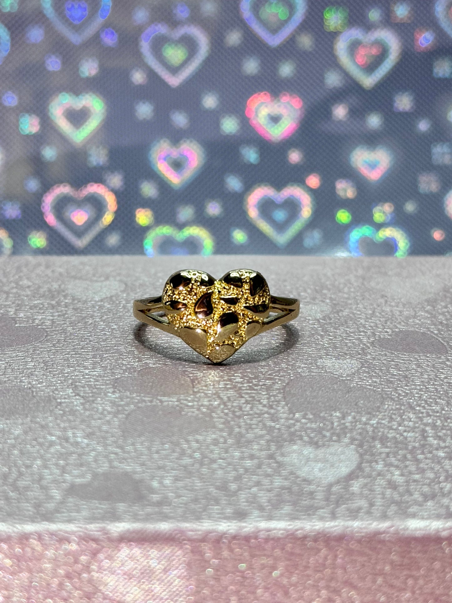 Heart Nugget Ring For Her