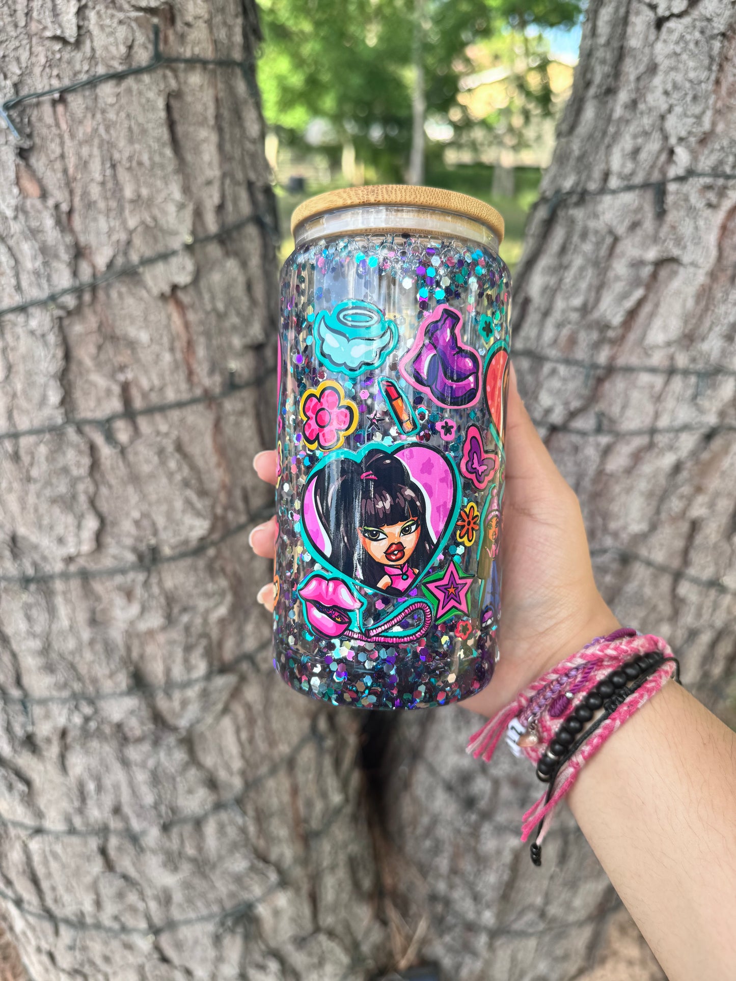 Bratz Snowglobe Glass Cup 12oz