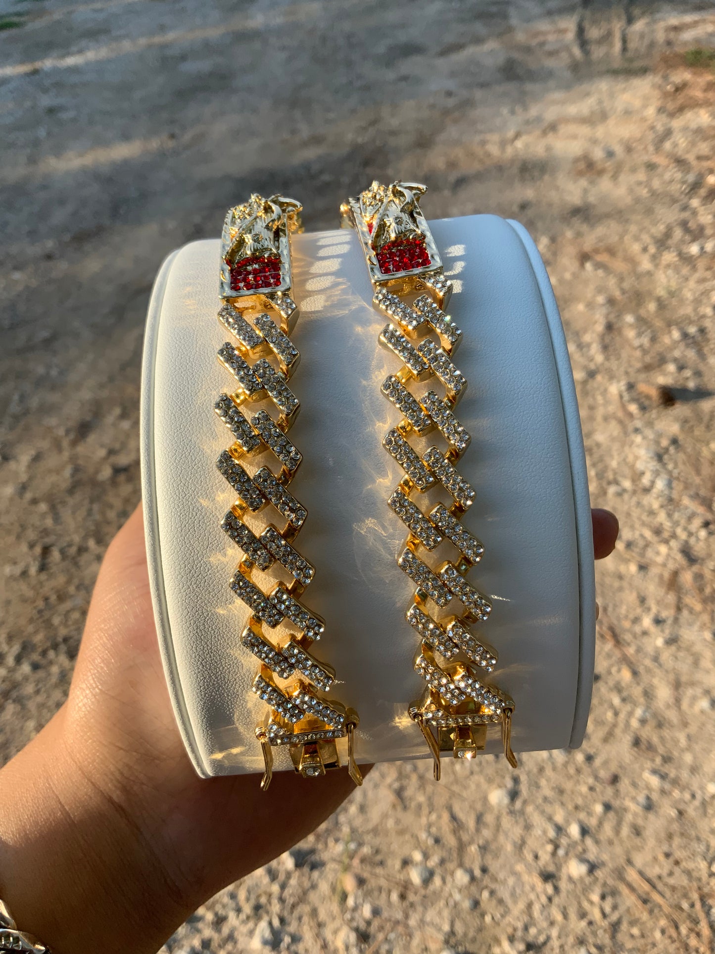 Santa Muerte Tricolor Iced Out Esclava