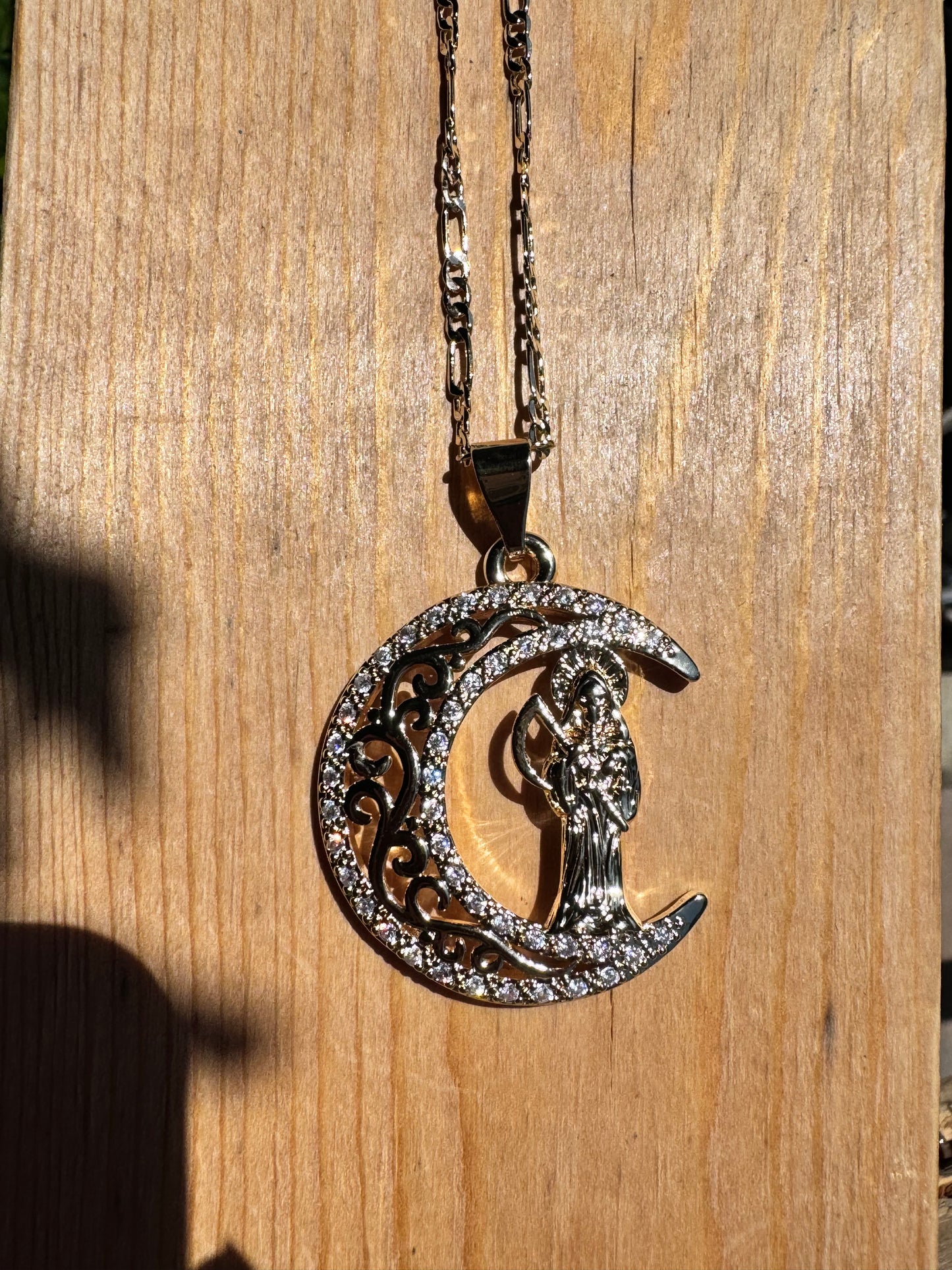 Santa Muerte Luna Necklace