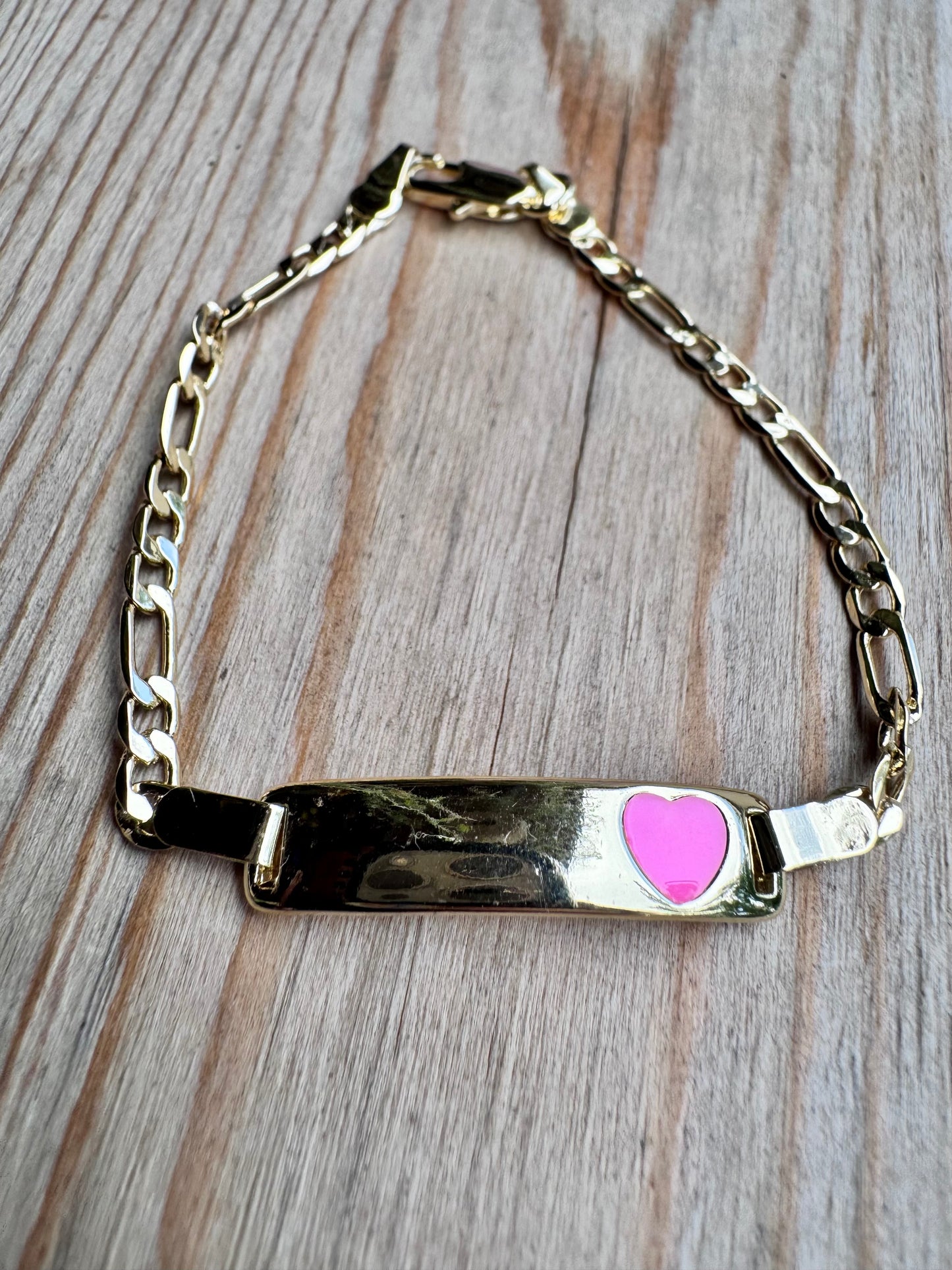 Pink Heart Baby Bracelet Esclava