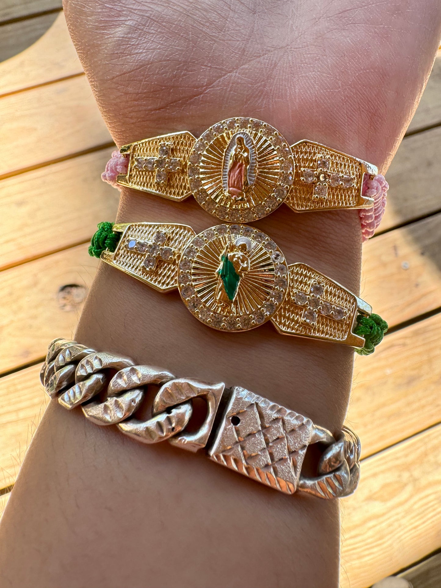 San Judas y Virgencita Couple Bracelet