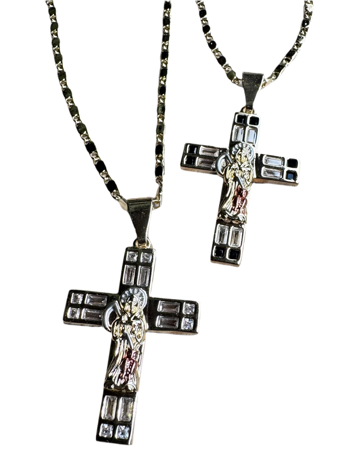 Santa Muerte Cross Necklace