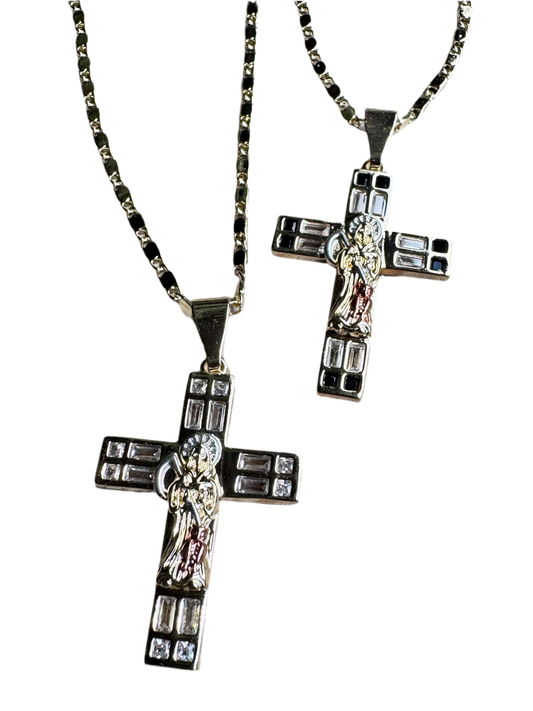 Santa Muerte Cross Necklace
