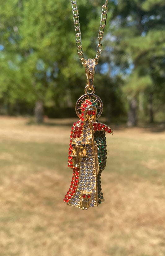 3 Colors Medium Santa Muerte Necklace
