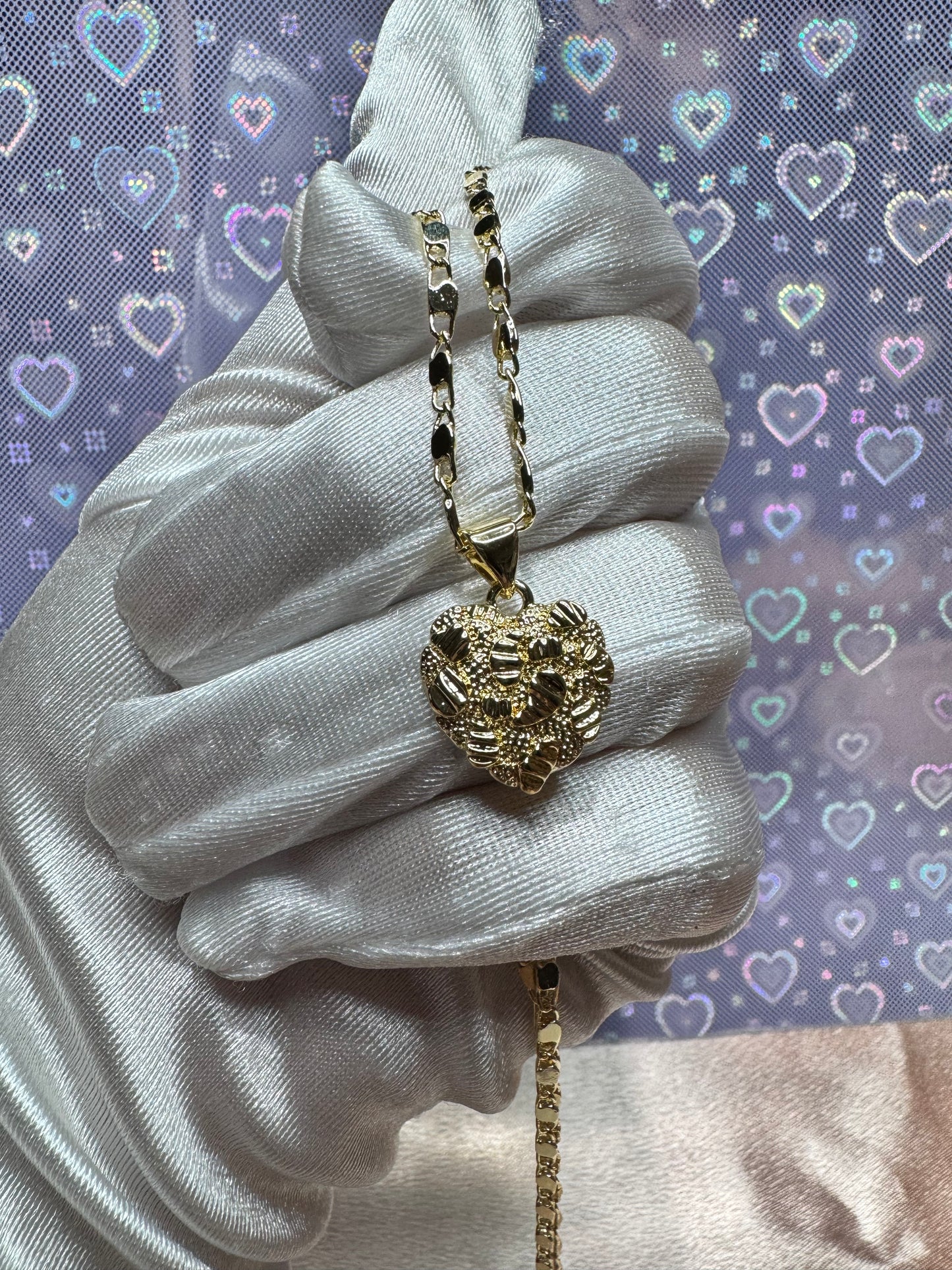 Small Heart Nugget Necklace