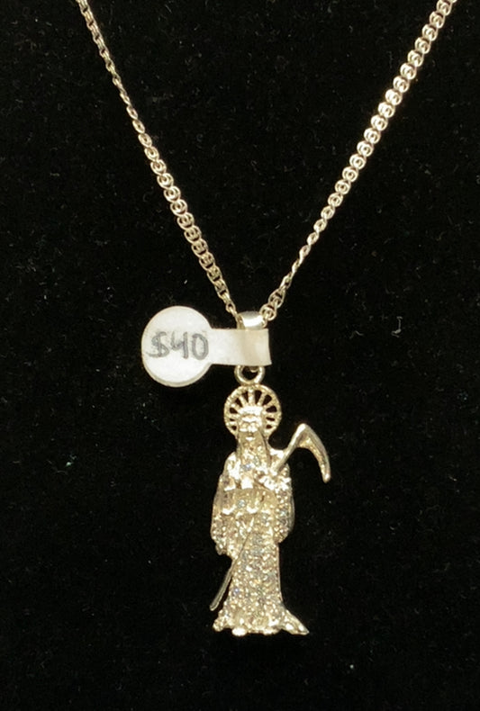 Small Santa Muerte Pendant
