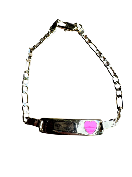 Pink Heart Baby Bracelet Esclava