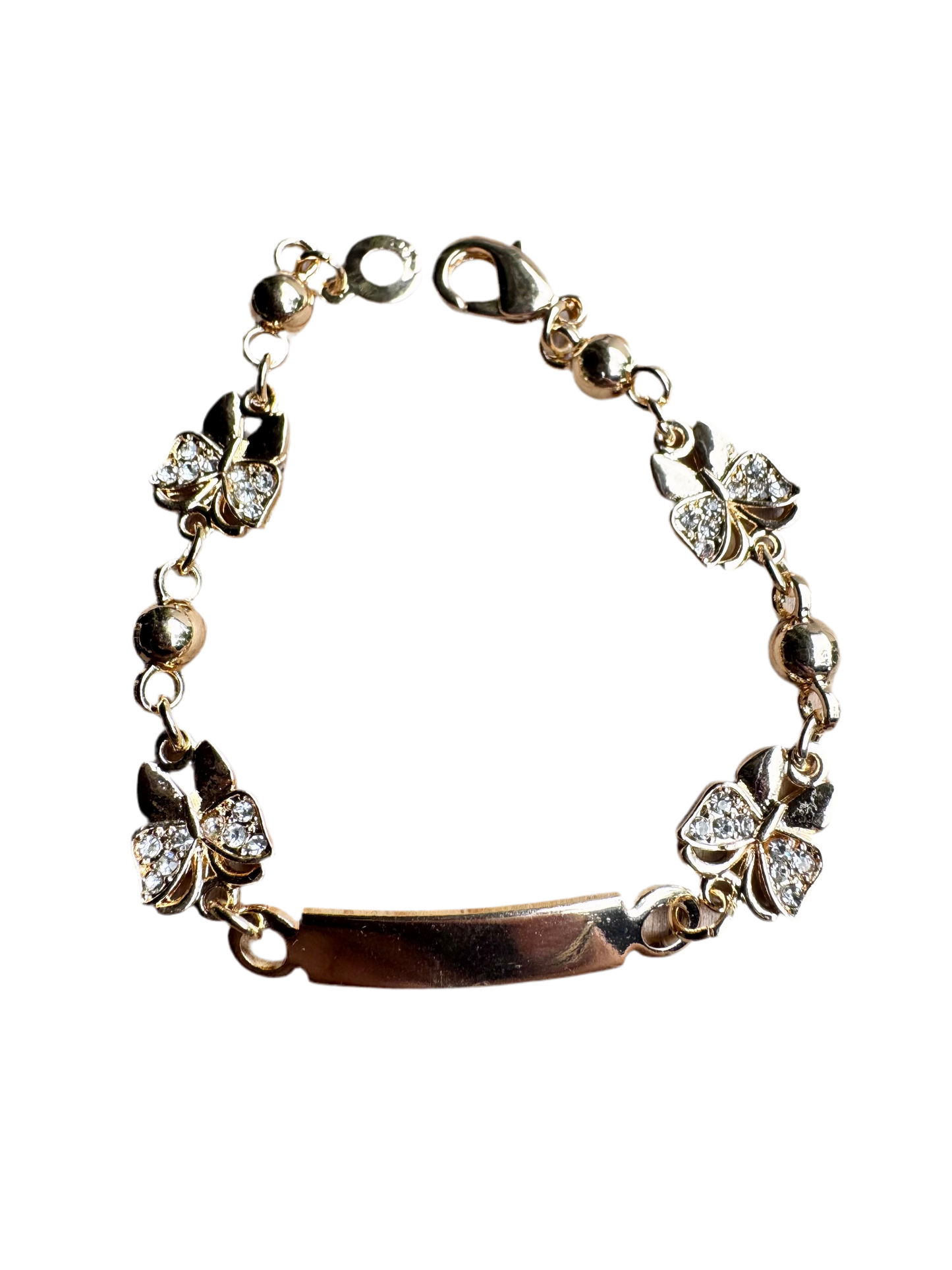 White Butterflies Baby Bracelet Esclava