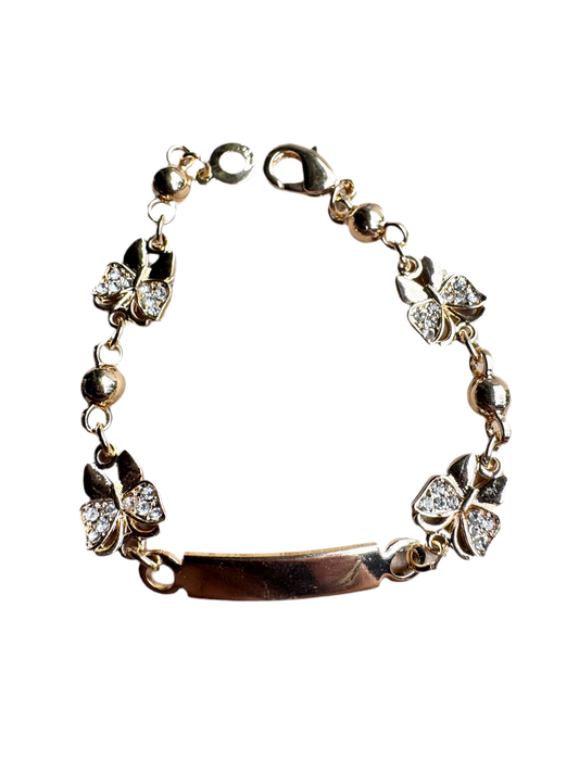 White Butterflies Baby Bracelet Esclava