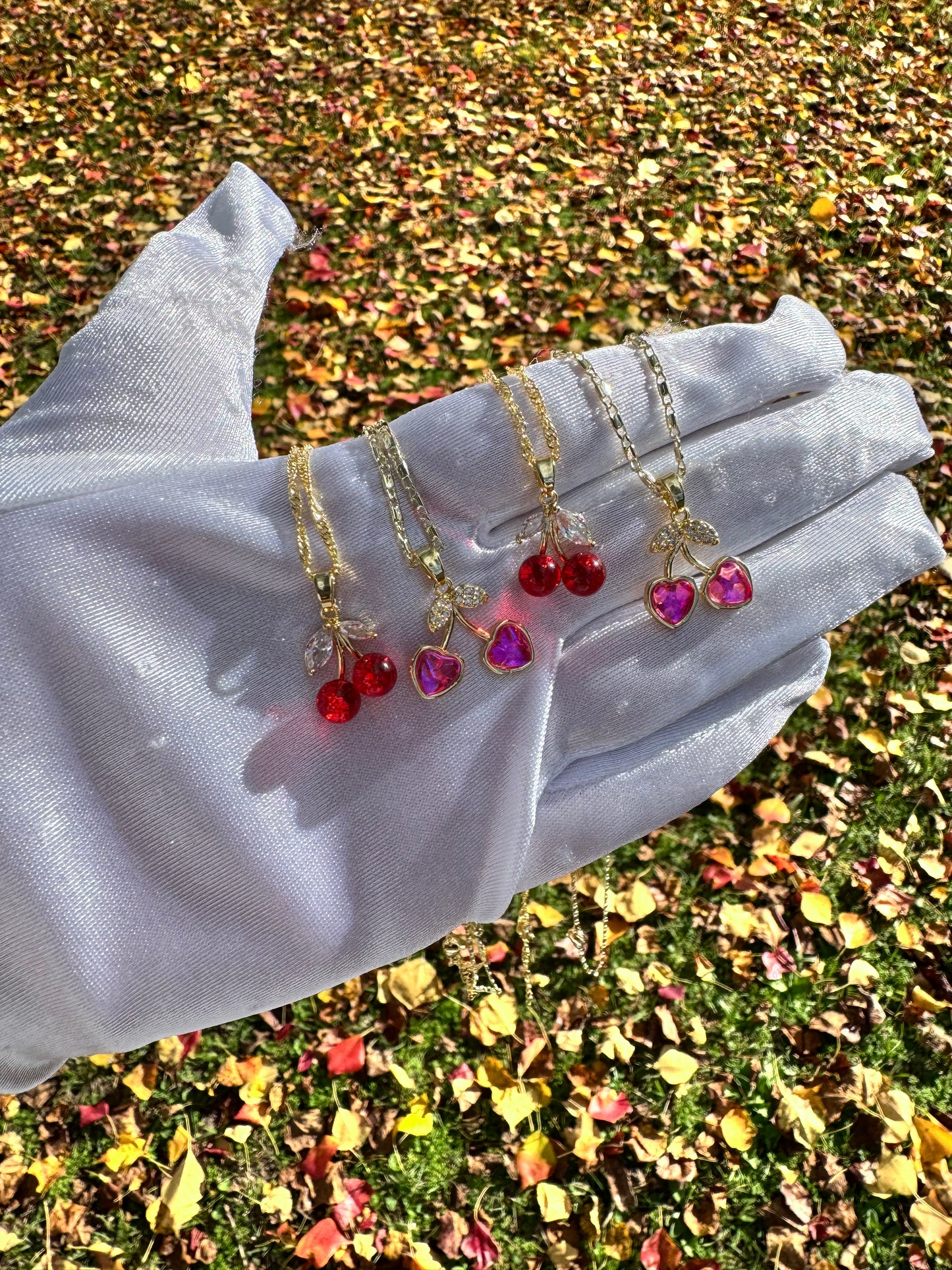 Red Round Cherry Necklace