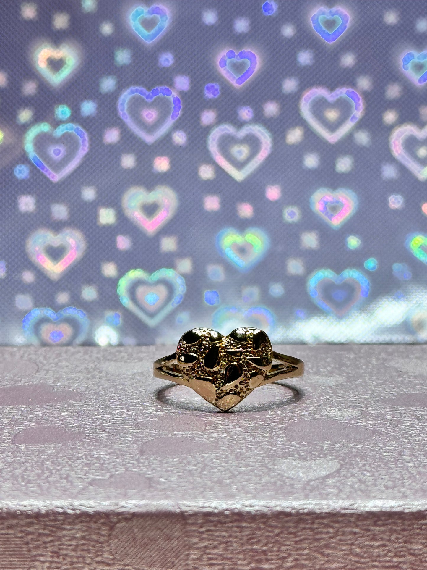 Heart Nugget Ring For Her