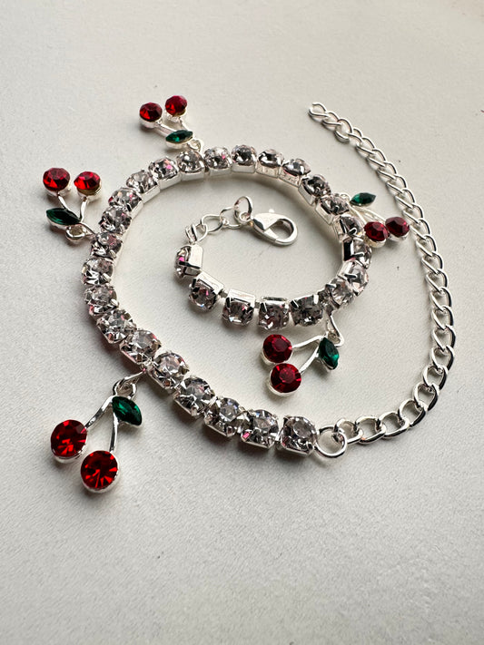 Cherry Diamond Anklet