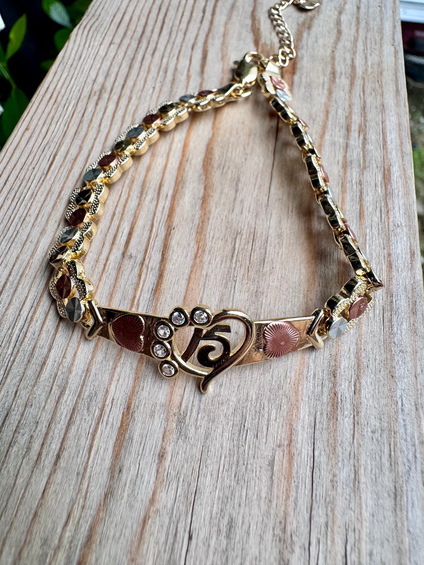 Quinceañera Heart Plate Esclava