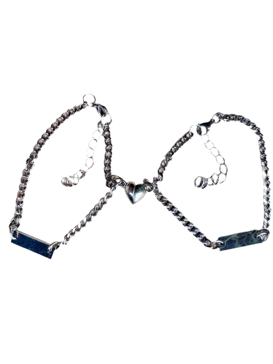 Connecting Heart Personalized Bracelet