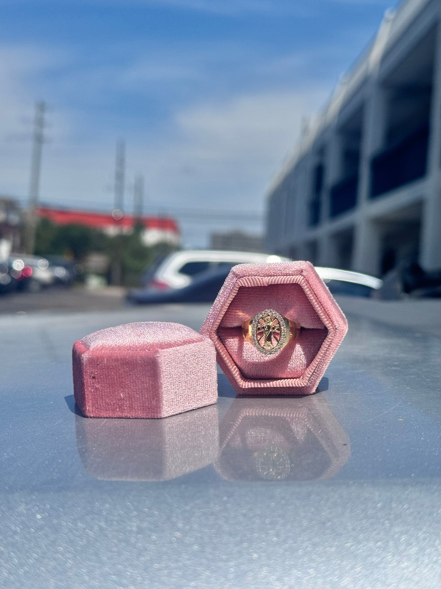 Santa Muerte Open Ring