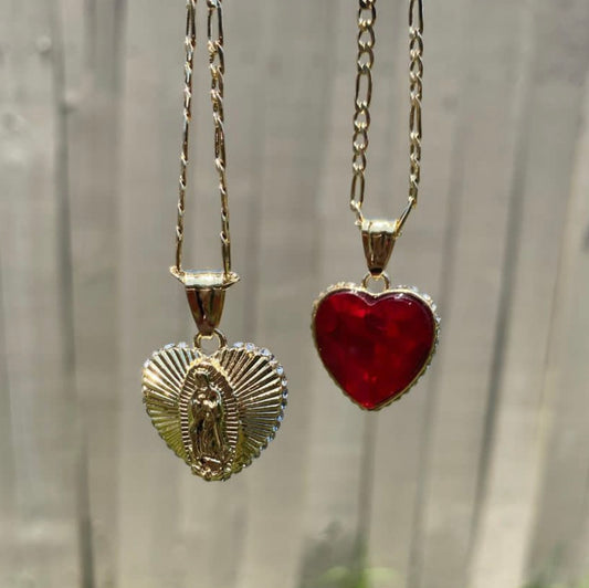Virgencita Heart Necklace