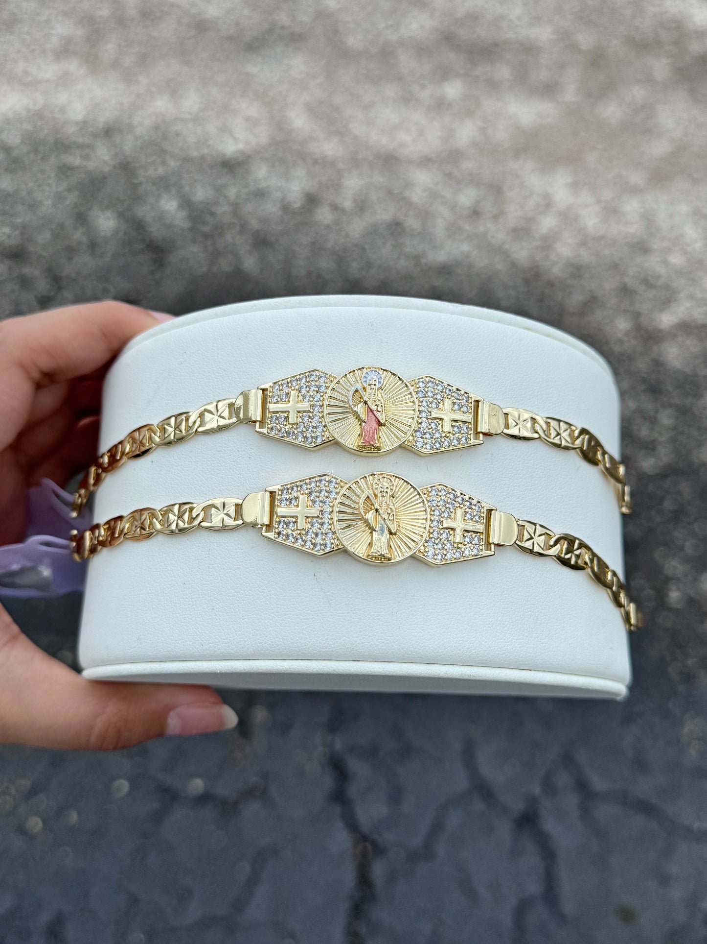 Santa Muerte Valentino Rose Gold Esclava