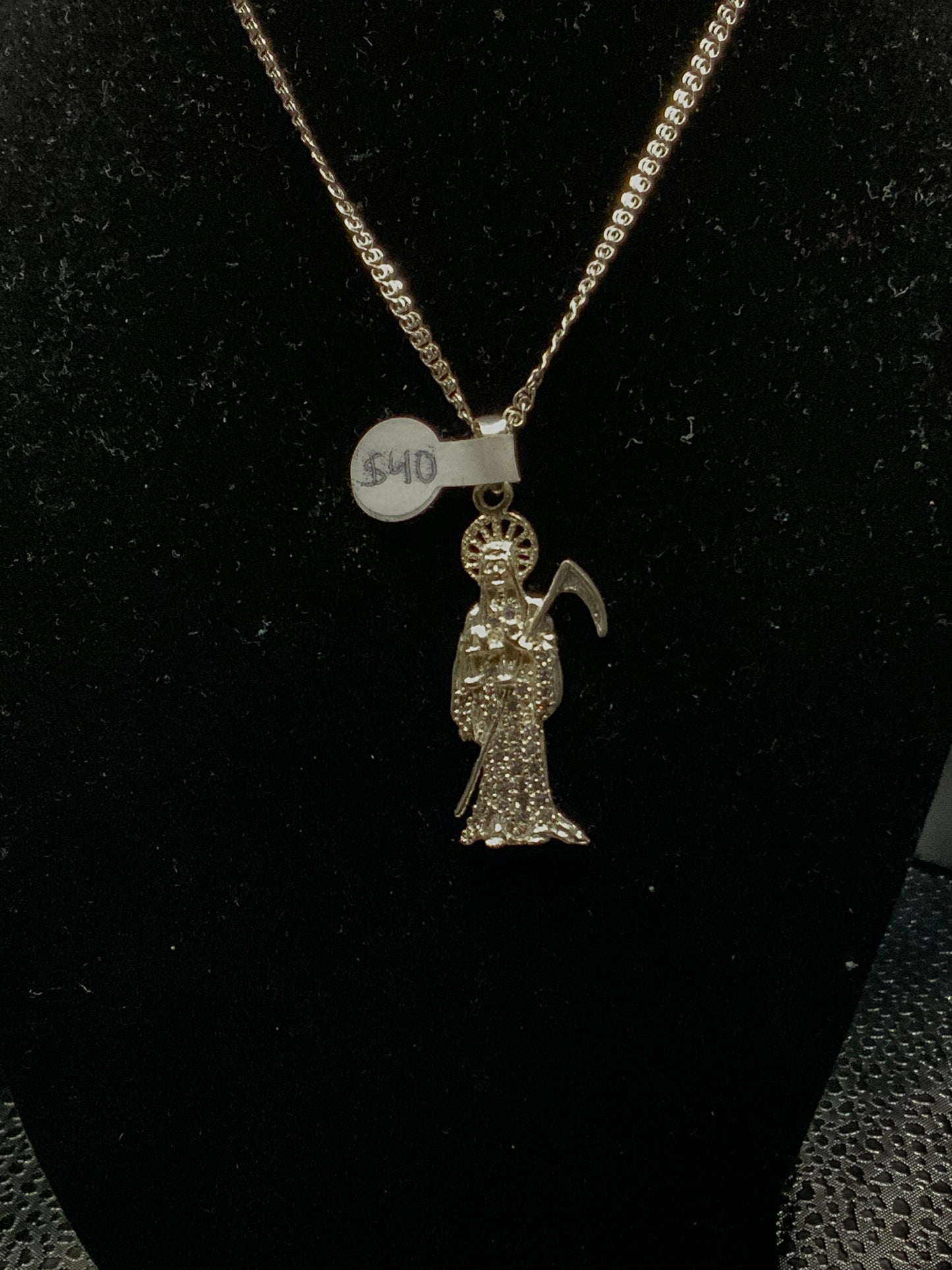 Small Santa Muerte Pendant