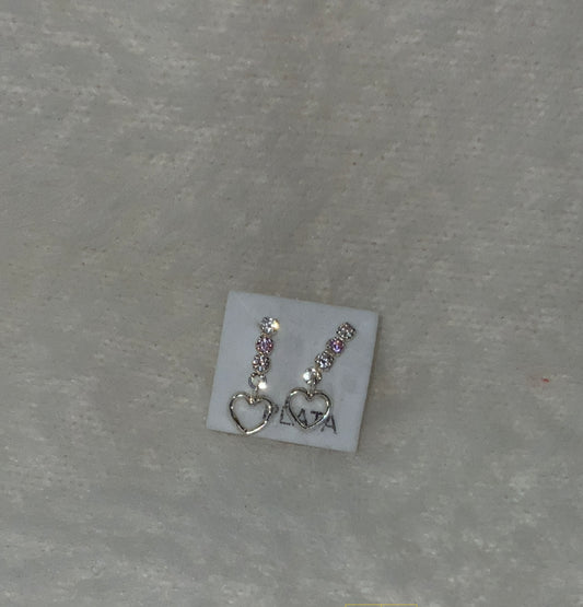 Cute Dangling Heart Studs
