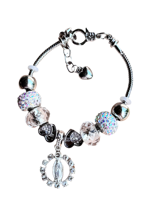 Virgencita Corazones Elegant Bracelet