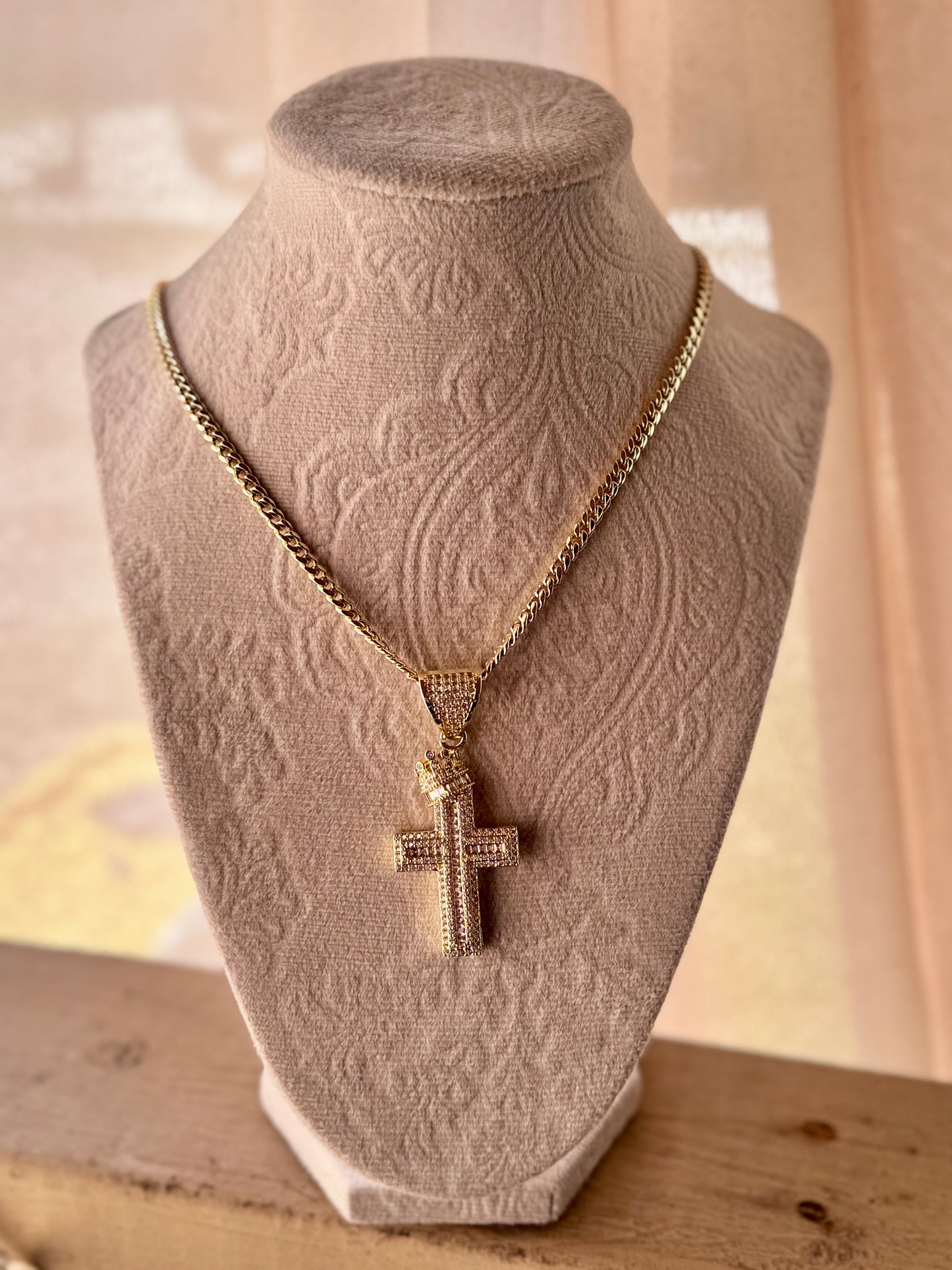 Iced Cross Cuban Monaco Chain
