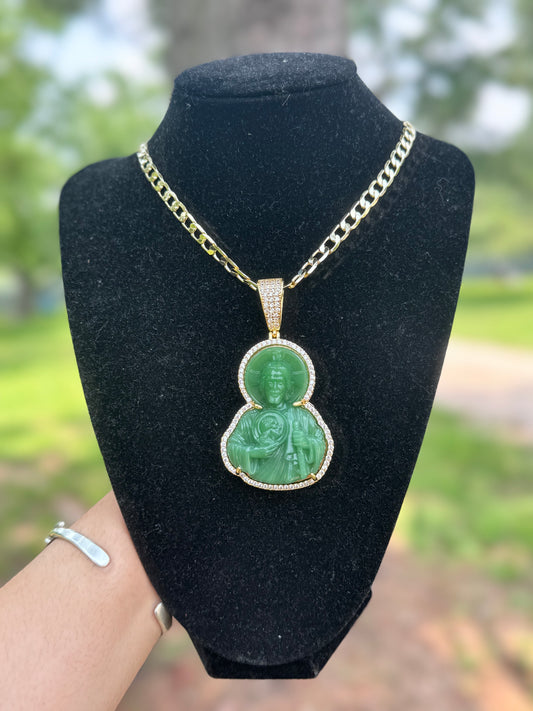 Verde Esperanza San Judas Chain necklace