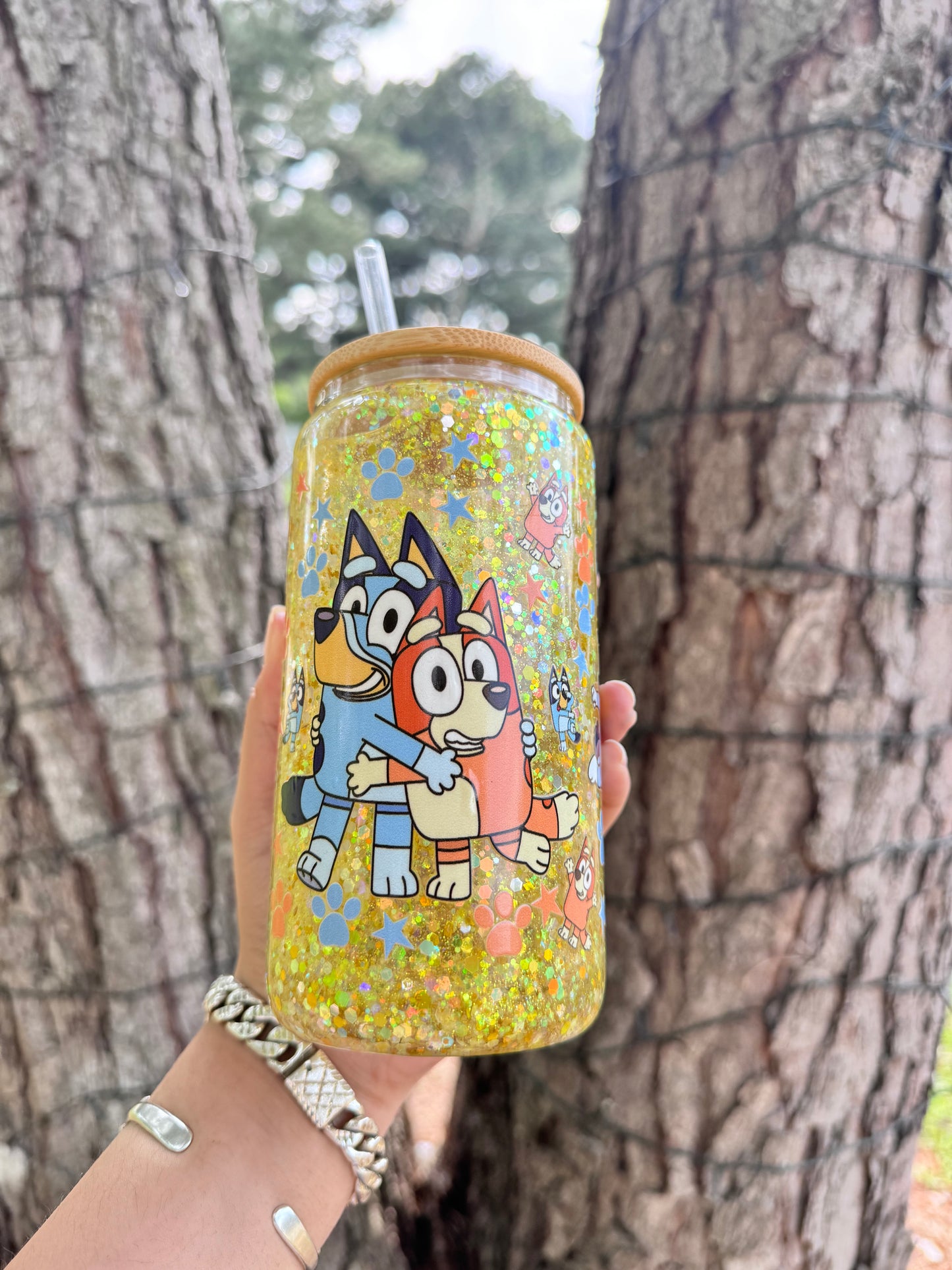 Blue Glow in the Dark Snowglobe