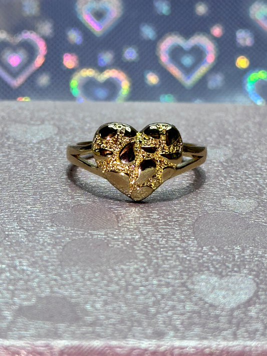 Heart Nugget Ring For Her
