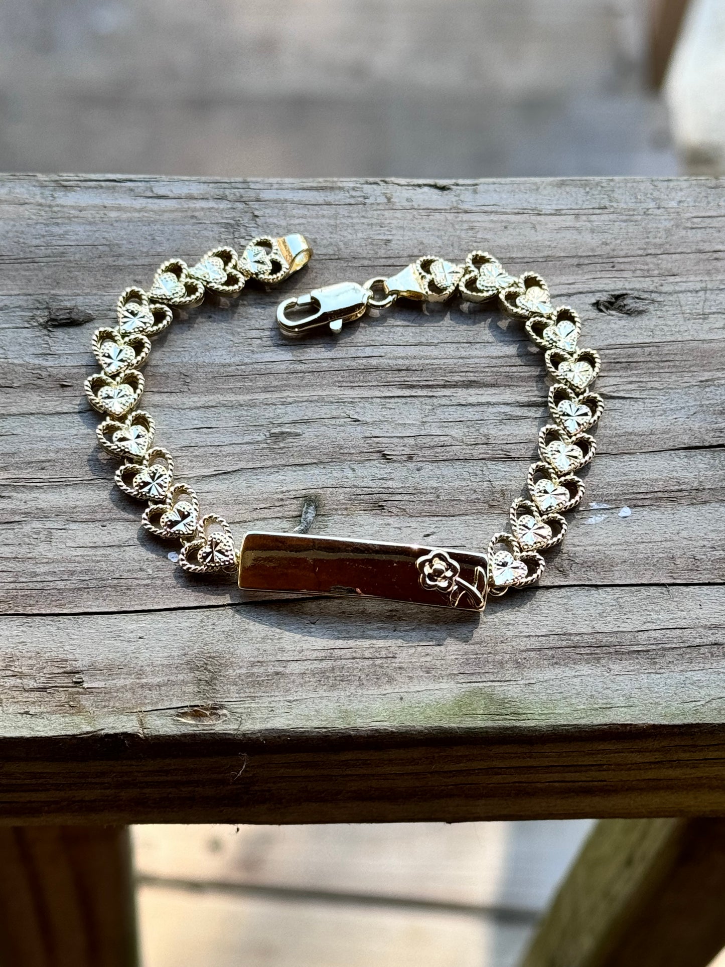 Custom ID Flower Bracelet