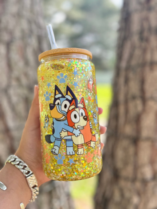 Blue Glow in the Dark Snowglobe