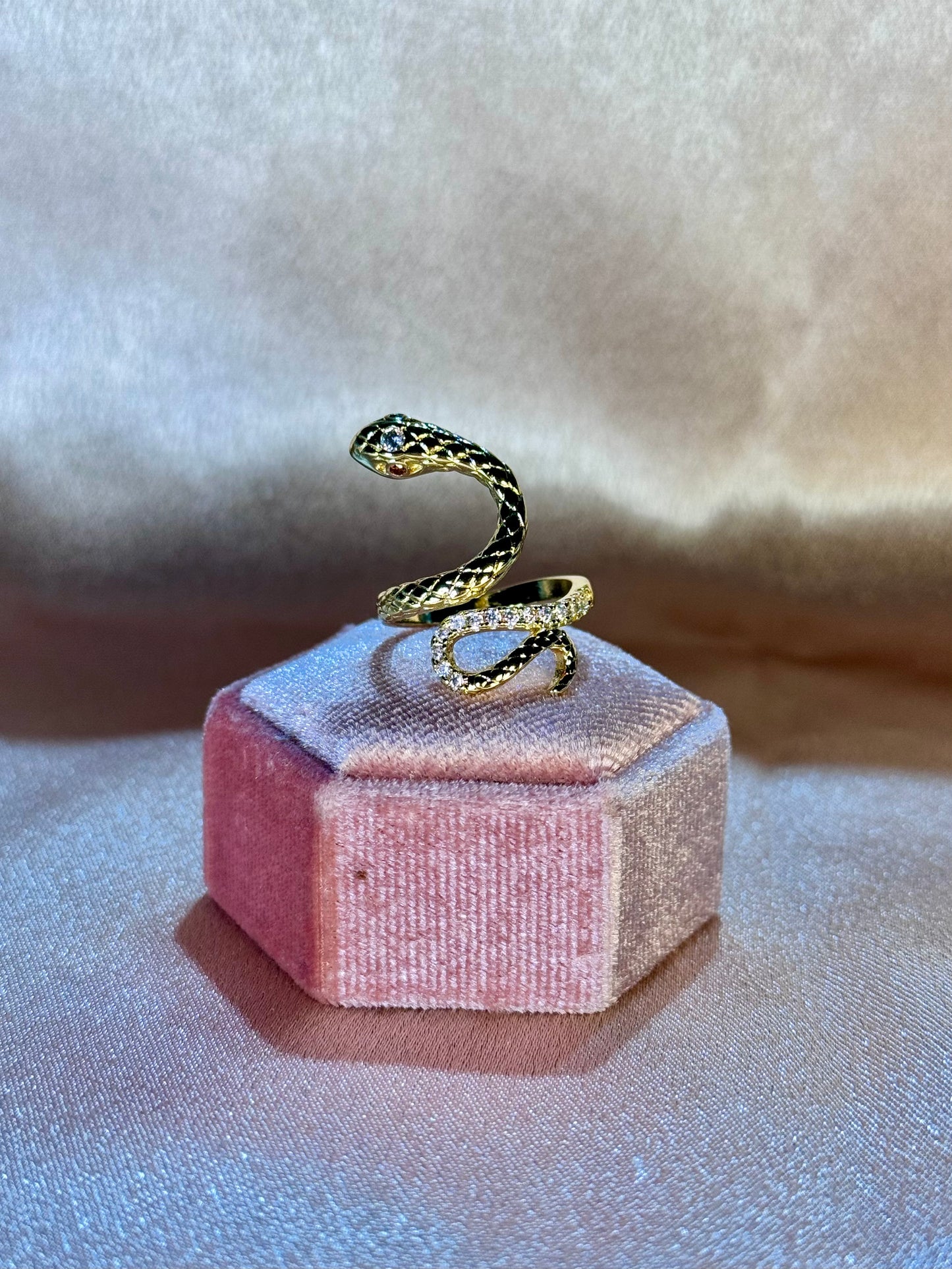 Golden Snake Adjustable Ring