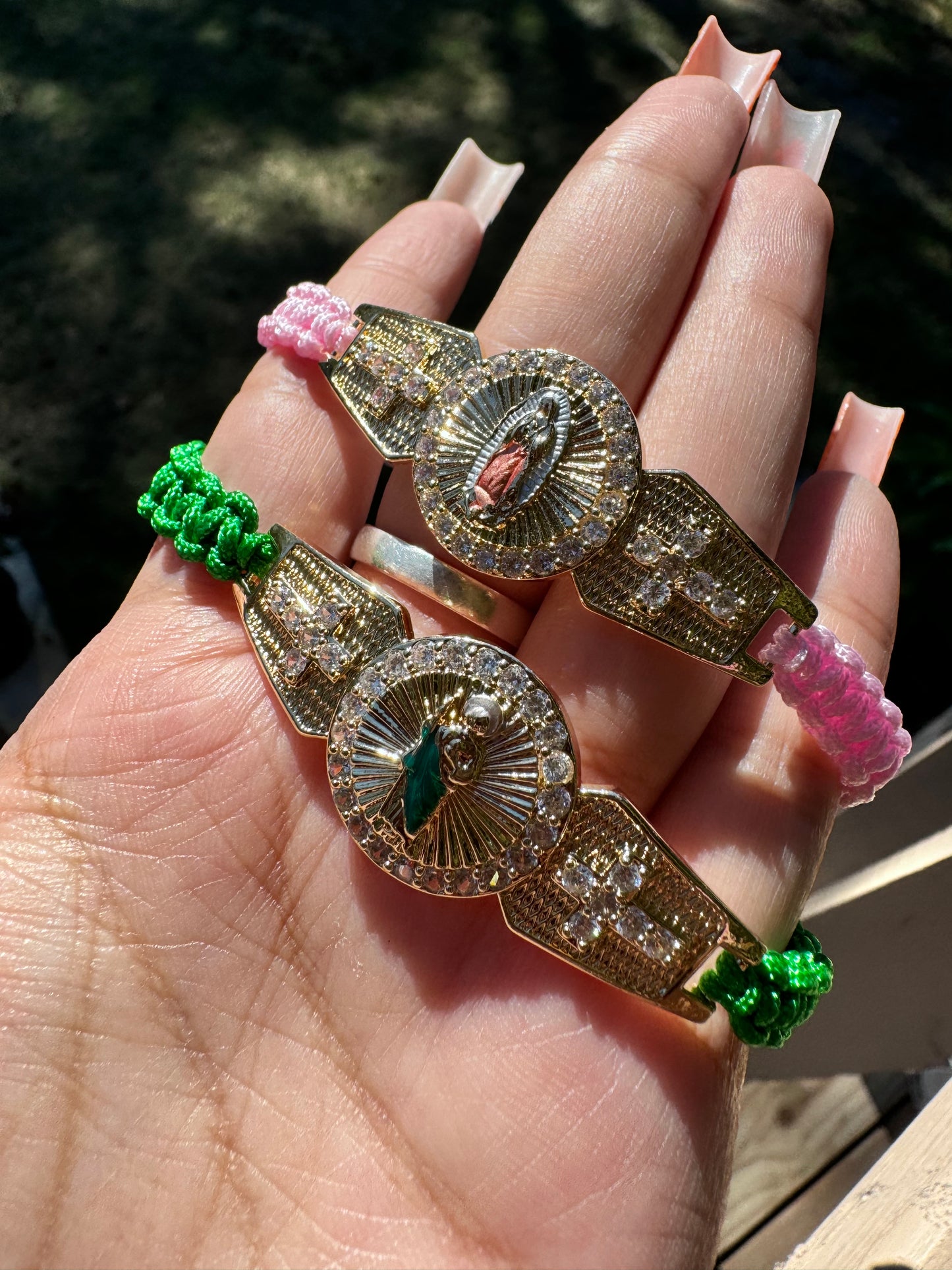San Judas y Virgencita Couple Bracelet