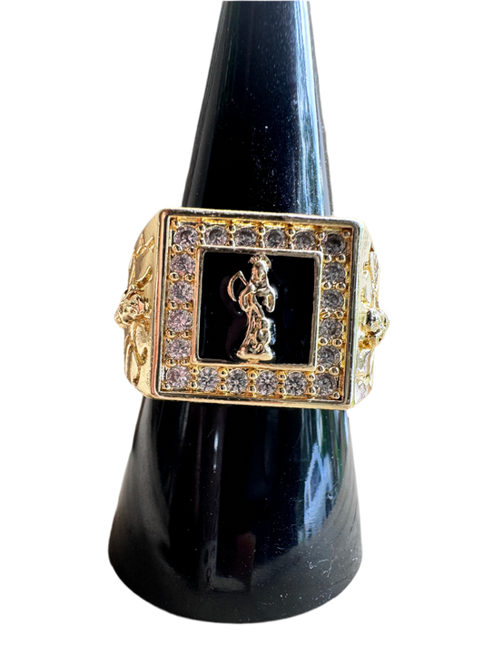 Santa Muerte Devotee For Him Ring