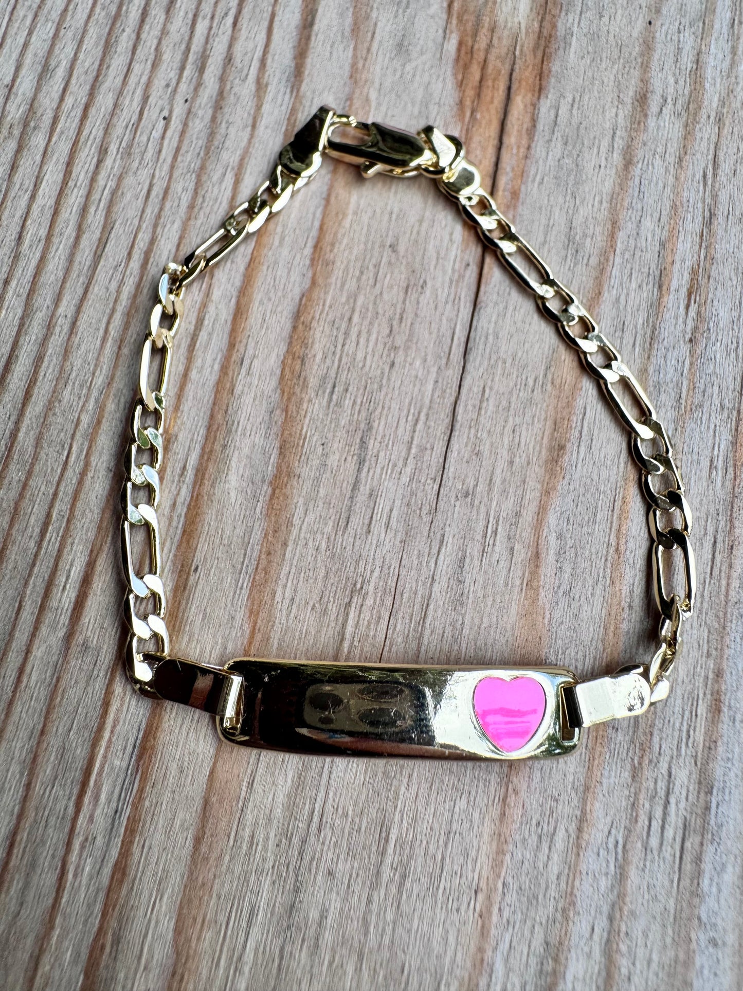 Pink Heart Baby Bracelet Esclava